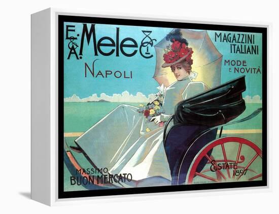 Carriage Ride by the Shore-Aleardo Villa-Framed Stretched Canvas