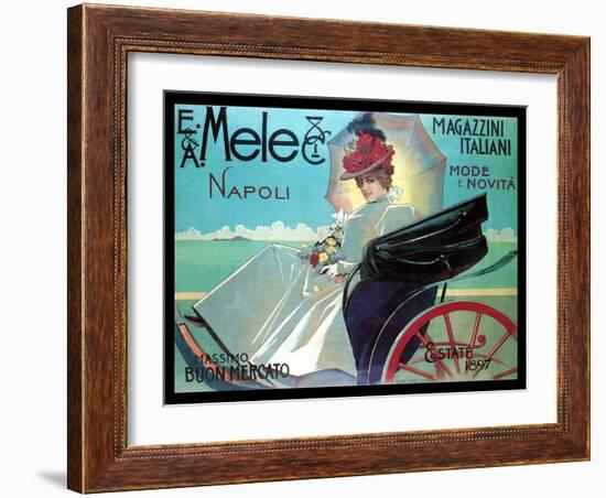 Carriage Ride by the Shore-Aleardo Villa-Framed Art Print
