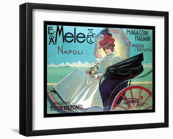 Carriage Ride by the Shore-Aleardo Villa-Framed Art Print