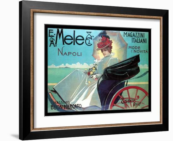 Carriage Ride by the Shore-Aleardo Villa-Framed Art Print