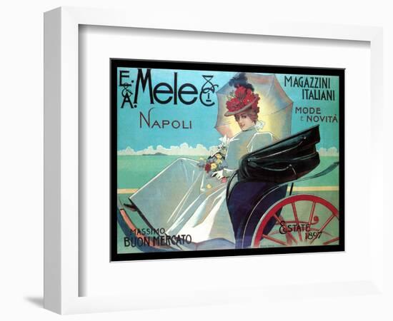 Carriage Ride by the Shore-Aleardo Villa-Framed Premium Giclee Print