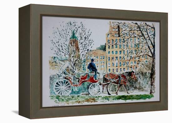 Carriage Ride, Central Park-Anthony Butera-Framed Premier Image Canvas