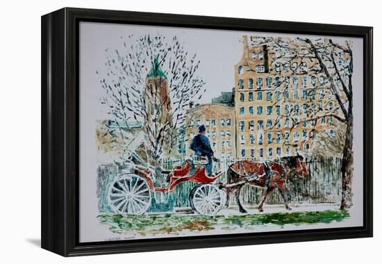 Carriage Ride, Central Park-Anthony Butera-Framed Premier Image Canvas