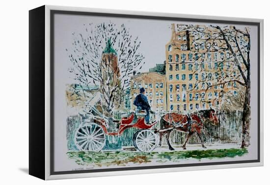 Carriage Ride, Central Park-Anthony Butera-Framed Premier Image Canvas