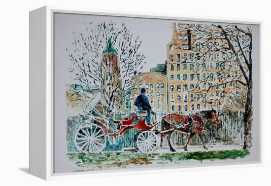 Carriage Ride, Central Park-Anthony Butera-Framed Premier Image Canvas