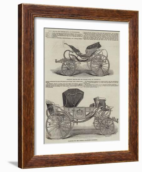 Carriages for the Princess Royal of Wurtemberg-null-Framed Giclee Print