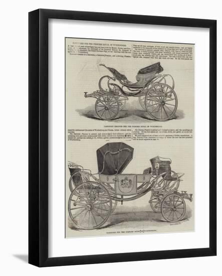 Carriages for the Princess Royal of Wurtemberg-null-Framed Giclee Print