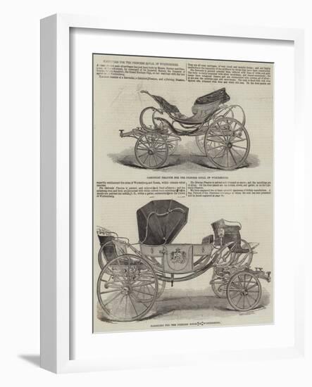 Carriages for the Princess Royal of Wurtemberg-null-Framed Giclee Print