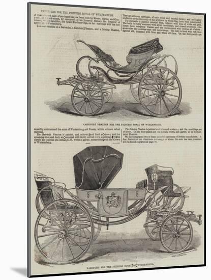 Carriages for the Princess Royal of Wurtemberg-null-Mounted Giclee Print