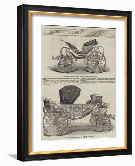 Carriages for the Princess Royal of Wurtemberg-null-Framed Giclee Print