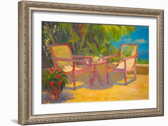 Carribean Terrace (Oil on Board)-William Ireland-Framed Giclee Print