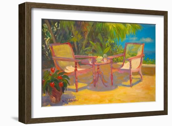 Carribean Terrace (Oil on Board)-William Ireland-Framed Giclee Print