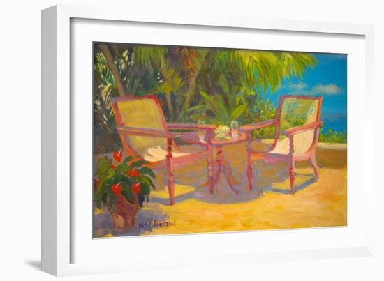 Carribean Terrace (Oil on Board)-William Ireland-Framed Giclee Print