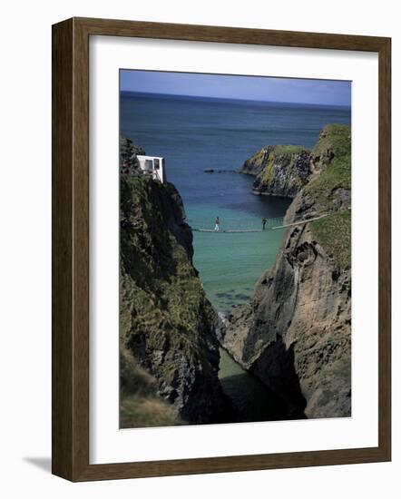 Carrick-A-Rede Rope Bridge, County Antrim, Northern Ireland, United Kingdom-Roy Rainford-Framed Photographic Print