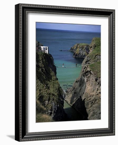 Carrick-A-Rede Rope Bridge, County Antrim, Northern Ireland, United Kingdom-Roy Rainford-Framed Photographic Print