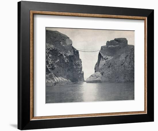 'Carrick-A-Rede - The Rope Bridge Across the Chasm', 1895-Unknown-Framed Photographic Print