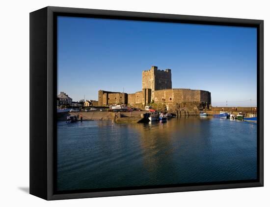 Carrickfergus Castle and Harbour, County Antrim, Ireland-null-Framed Premier Image Canvas