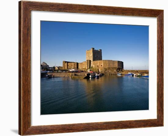 Carrickfergus Castle and Harbour, County Antrim, Ireland-null-Framed Photographic Print