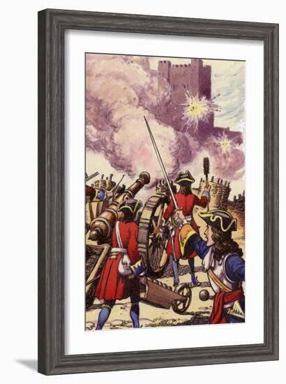 Carrickfergus Castle under Siege-Pat Nicolle-Framed Giclee Print