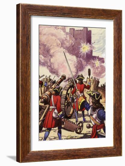 Carrickfergus Castle under Siege-Pat Nicolle-Framed Giclee Print