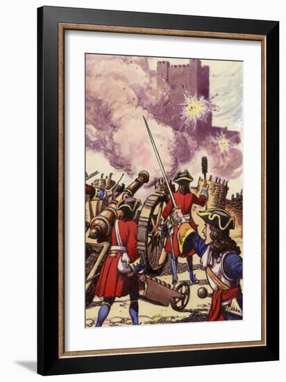 Carrickfergus Castle under Siege-Pat Nicolle-Framed Giclee Print