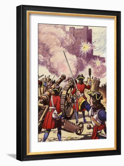 Carrickfergus Castle under Siege-Pat Nicolle-Framed Giclee Print