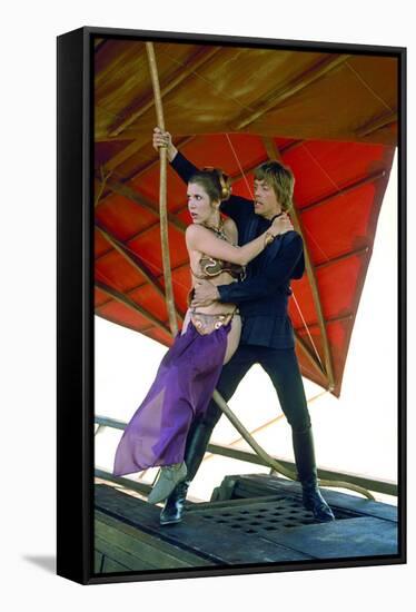 CARRIE FISHER; MARK HAMILL. "STAR WARS: EPISODE VI-RETURN OF THE JEDI" [1983], directed by RICHA...-null-Framed Stretched Canvas