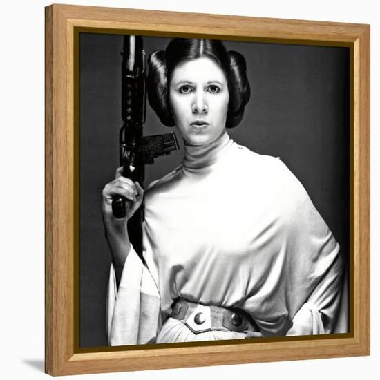 CARRIE FISHER. "Star Wars: Episode IV-A New Hope" [1977], directed by GEORGE LUCAS.-null-Framed Stretched Canvas