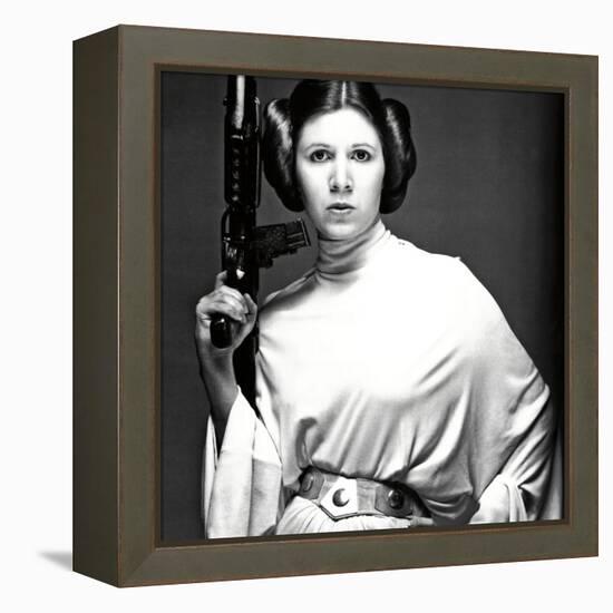 CARRIE FISHER. "Star Wars: Episode IV-A New Hope" [1977], directed by GEORGE LUCAS.-null-Framed Stretched Canvas