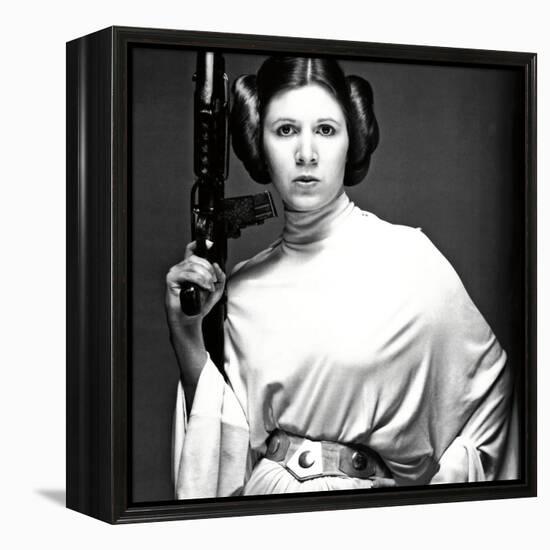 CARRIE FISHER. "Star Wars: Episode IV-A New Hope" [1977], directed by GEORGE LUCAS.-null-Framed Stretched Canvas