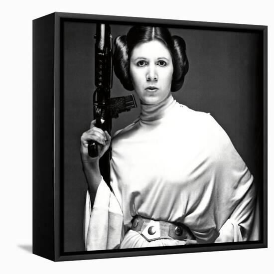 CARRIE FISHER. "Star Wars: Episode IV-A New Hope" [1977], directed by GEORGE LUCAS.-null-Framed Stretched Canvas