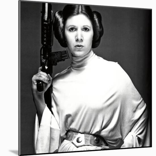 CARRIE FISHER. "Star Wars: Episode IV-A New Hope" [1977], directed by GEORGE LUCAS.-null-Mounted Photographic Print