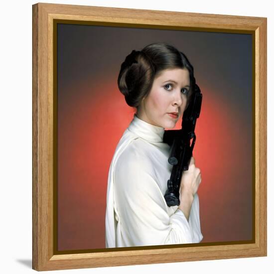 CARRIE FISHER. "Star Wars: Episode IV-A New Hope" [1977], directed by GEORGE LUCAS.-null-Framed Stretched Canvas