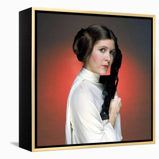 CARRIE FISHER. "Star Wars: Episode IV-A New Hope" [1977], directed by GEORGE LUCAS.-null-Framed Stretched Canvas