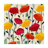 Cheerful Poppies-Carrie Schmitt-Framed Stretched Canvas