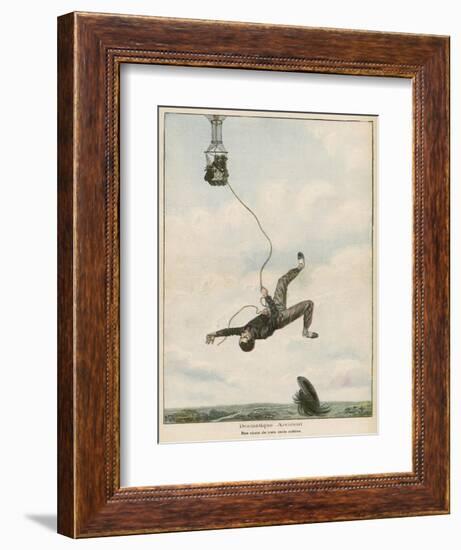 Carried Aloft by Balloon-null-Framed Art Print