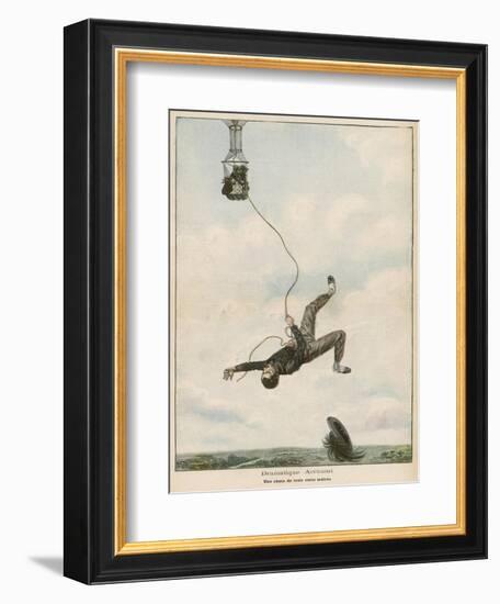 Carried Aloft by Balloon-null-Framed Art Print