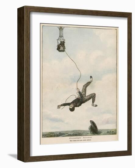 Carried Aloft by Balloon-null-Framed Art Print