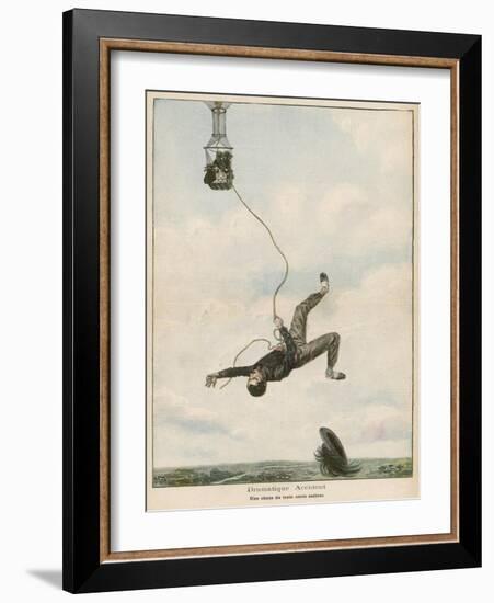 Carried Aloft by Balloon-null-Framed Art Print