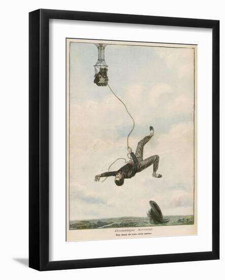 Carried Aloft by Balloon-null-Framed Art Print