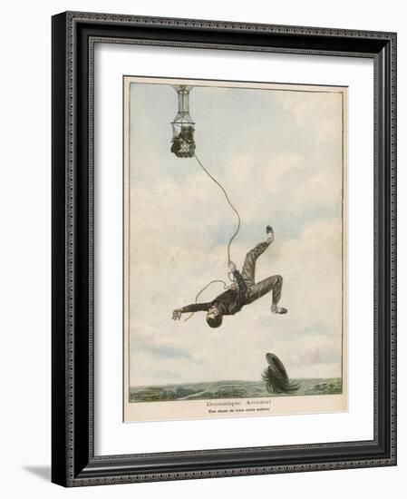 Carried Aloft by Balloon-null-Framed Art Print