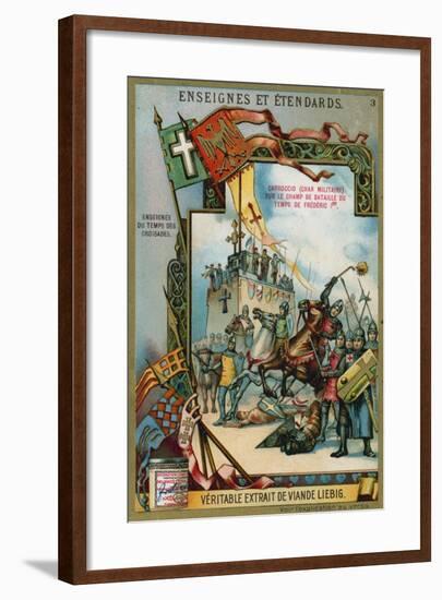Carroccio on a Battlefield of the Time of Frederick I Barbarossa, 12th Century-null-Framed Giclee Print