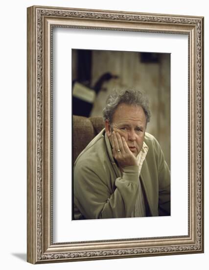 Carroll O'Connor Posing as Archie Bunker in TV Series All in the Family-Michael Rougier-Framed Photographic Print