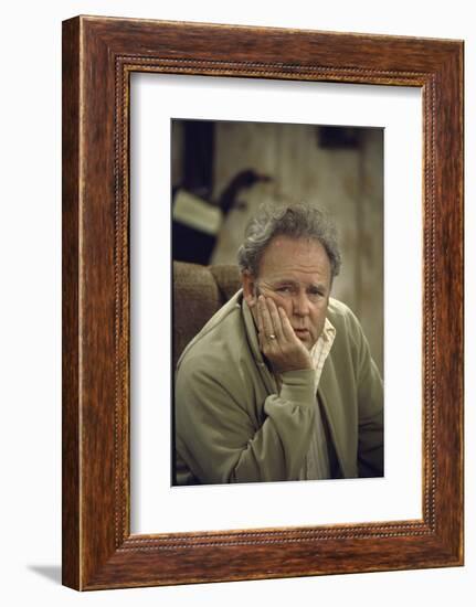 Carroll O'Connor Posing as Archie Bunker in TV Series All in the Family-Michael Rougier-Framed Photographic Print