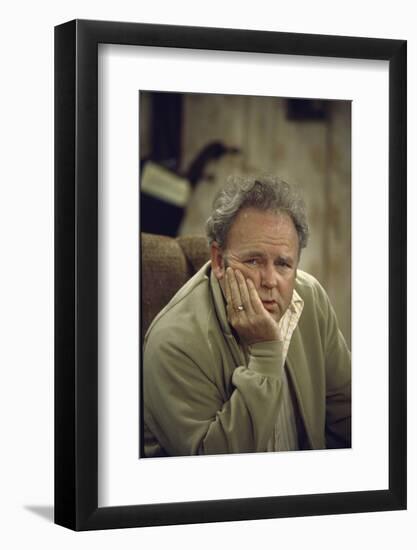 Carroll O'Connor Posing as Archie Bunker in TV Series All in the Family-Michael Rougier-Framed Photographic Print