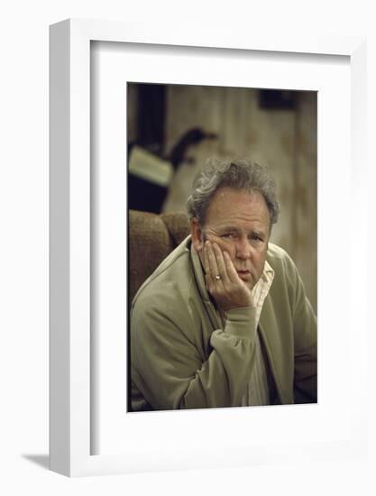 Carroll O'Connor Posing as Archie Bunker in TV Series All in the Family-Michael Rougier-Framed Photographic Print