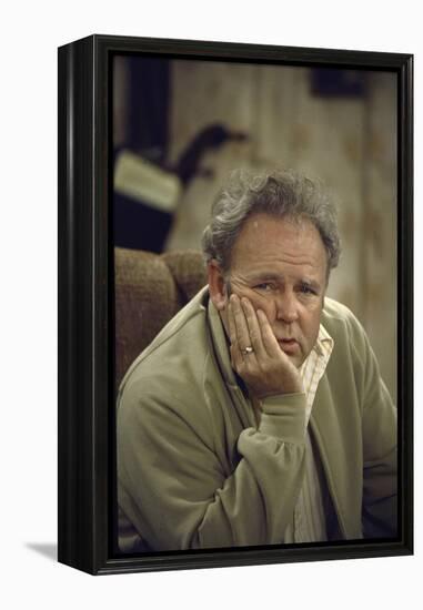 Carroll O'Connor Posing as Archie Bunker in TV Series All in the Family-Michael Rougier-Framed Premier Image Canvas