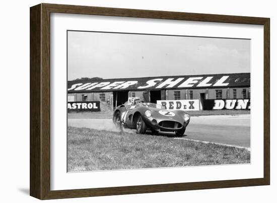 Carroll Shelby Driving Aston Martin Dbr1, Tt Race, Goodwood, Sussex, 1959-Maxwell Boyd-Framed Photographic Print