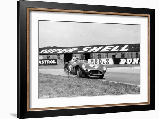 Carroll Shelby Driving Aston Martin Dbr1, Tt Race, Goodwood, Sussex, 1959-Maxwell Boyd-Framed Photographic Print