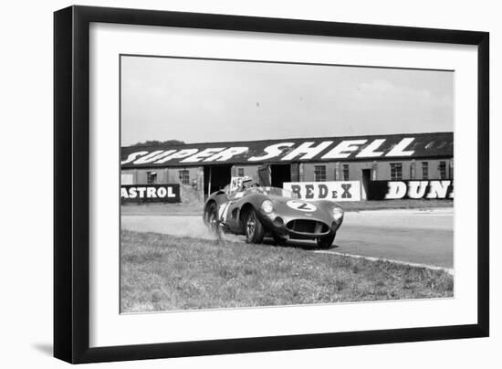 Carroll Shelby Driving Aston Martin Dbr1, Tt Race, Goodwood, Sussex, 1959-Maxwell Boyd-Framed Photographic Print